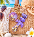 Lavender Beach Bag Charms / Keychains