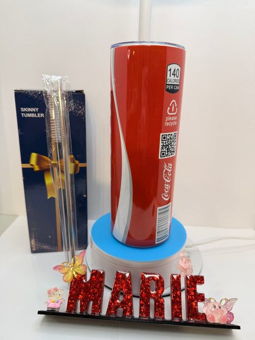 20oz Skinny Straight Tumbler Coca Cola Theme