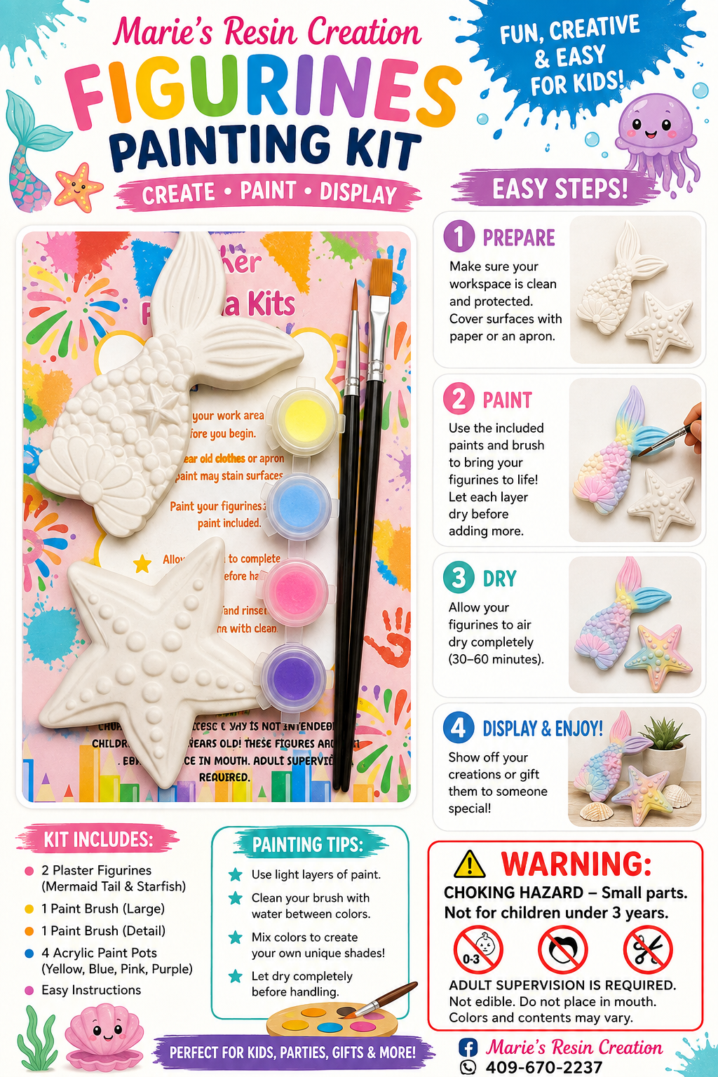Sea Creatures Painting Kit