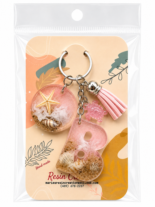 Baby Pink Beach Bag Charms / Keychains