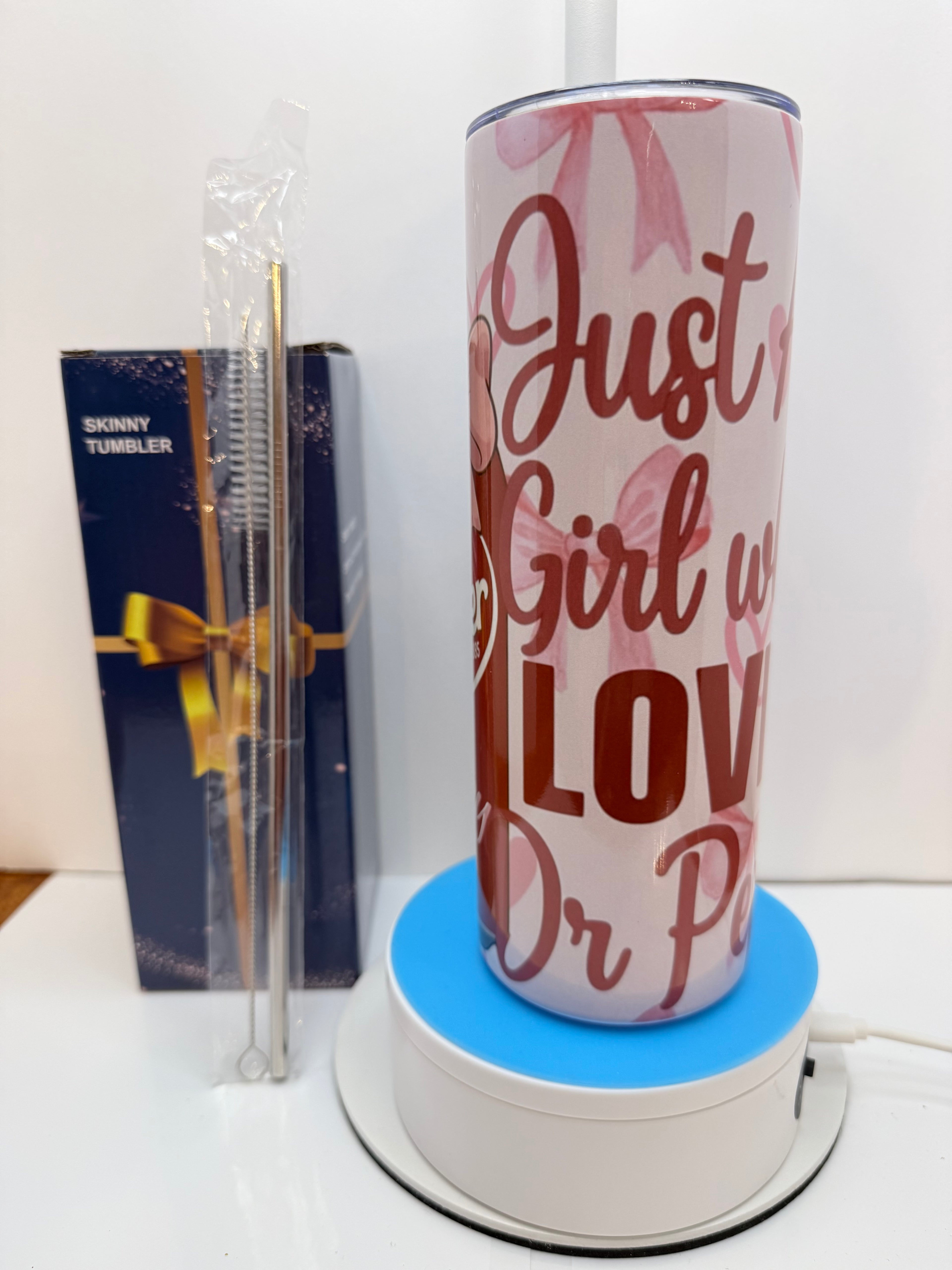 20oz Skinny Straight Tumbler Dr. Pepper Theme
