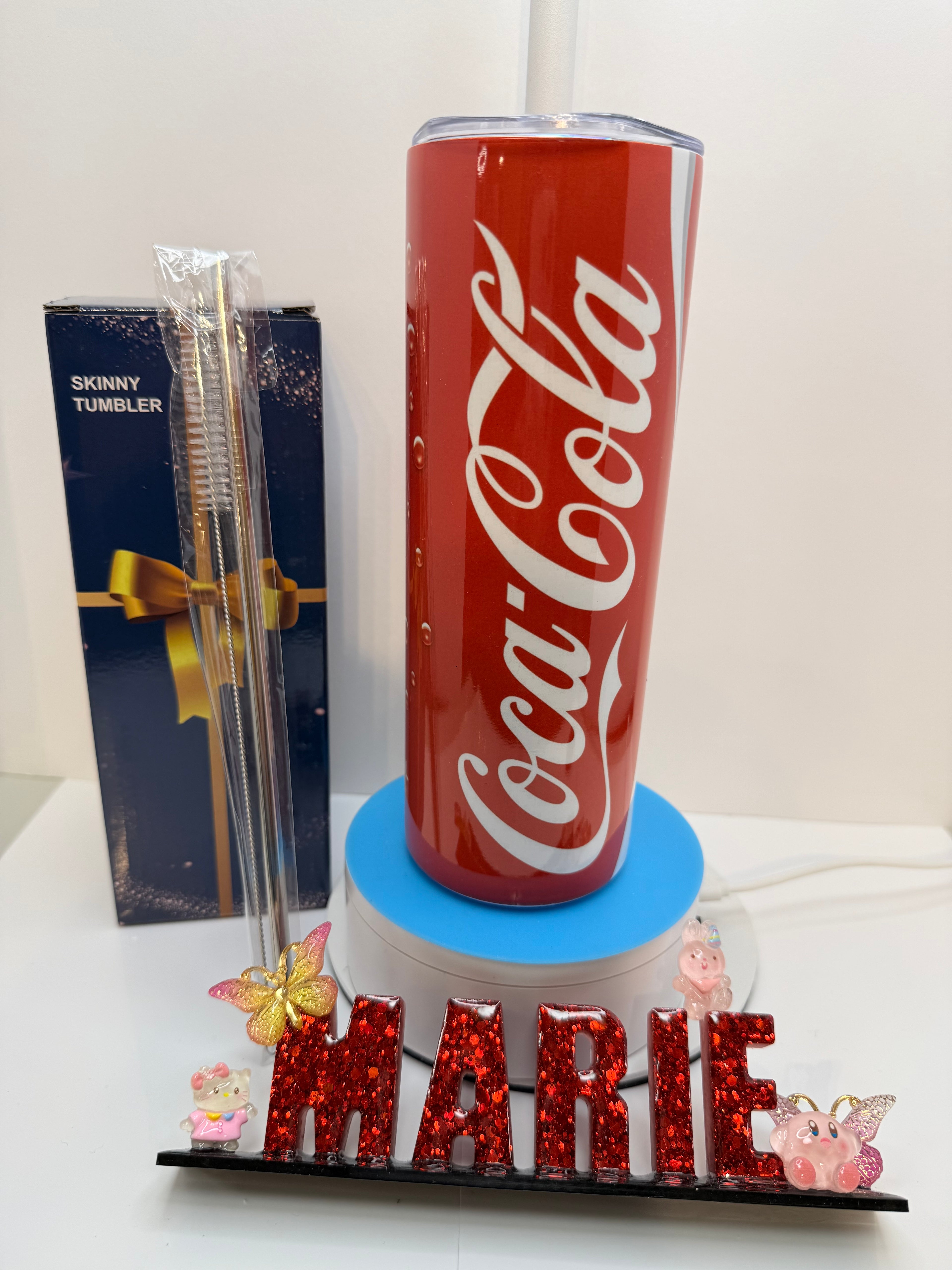 20oz Skinny Straight Tumbler Coca Cola Theme