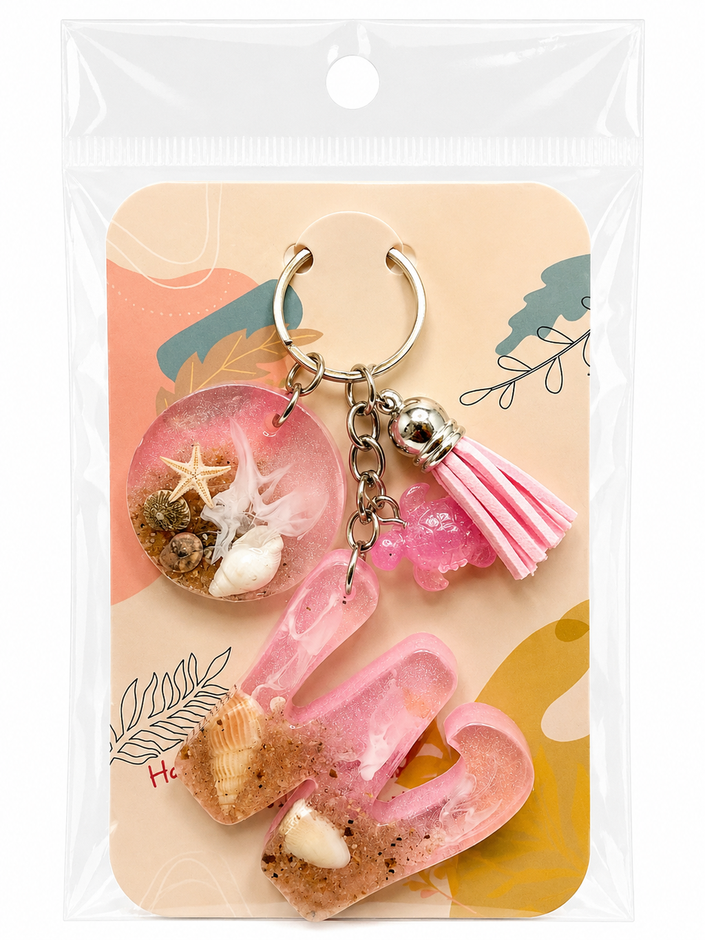 Baby Pink Beach Bag Charms / Keychains